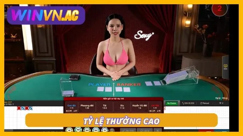 Tỷ lệ trả thưởng Baccarat vượt trội